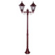 Turin Twin Head Medium Post Light - Burgundy Finish / B22 Turin Twin Head Medium Post Light - Burgundy Finish / B22